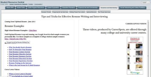 Writing a resume and developing interview skills are just the beginning. So much for you to leverage including career advice videos. 